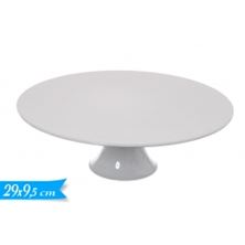 Picture of WHITE CAKE STAND MADE FROM PLASTIC 29CM X H9.5CM